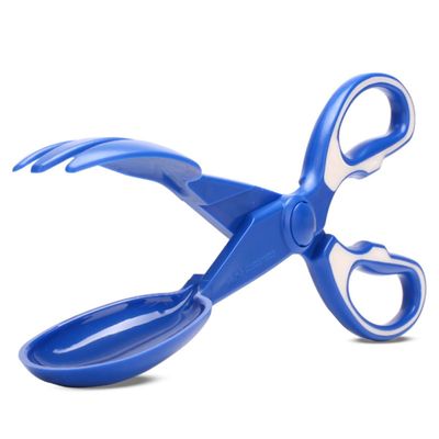 HINTRMENT Portable Plastic Scissor-Style Dog Poop Scooper, Blue