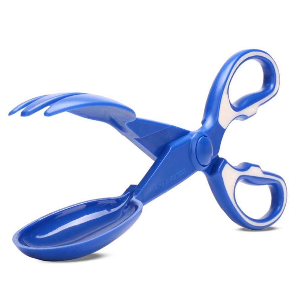 HINTRMENT Portable Plastic Scissor-Style Dog Poop Scooper, Blue