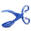 HINTRMENT Portable Plastic Scissor-Style Dog Poop Scooper, Blue view 1