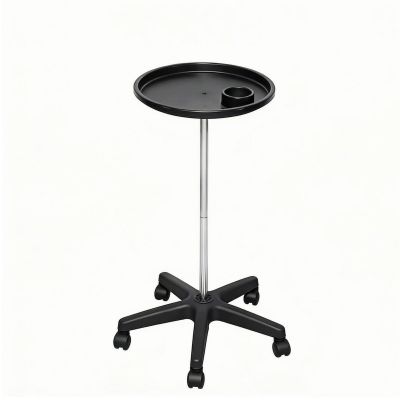Gralara Rolling Hairdressing Tray Stand with Cup Holder, Height-Adjustable Salon Cart