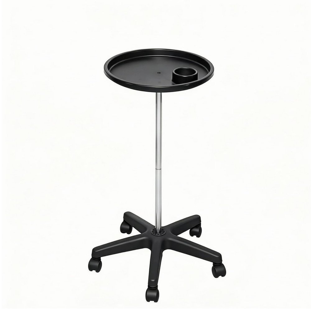 Gralara Rolling Hairdressing Tray Stand with Cup Holder, Height-Adjustable Salon Cart