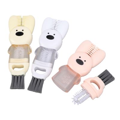 Omquot 4-in-1 Bottle Cap Cleaning Brush, Ideal for Kitchen Appliances and Baby Bottles, 3 Pieces