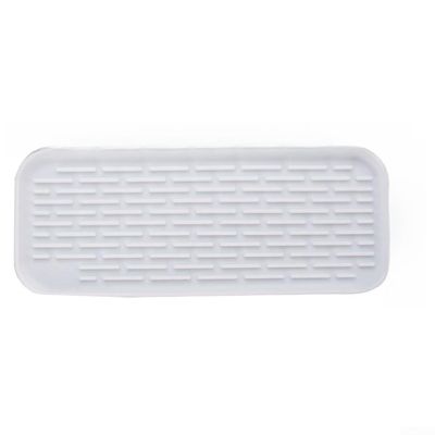 Floweringbeter Square Silicone Drip Tray, White