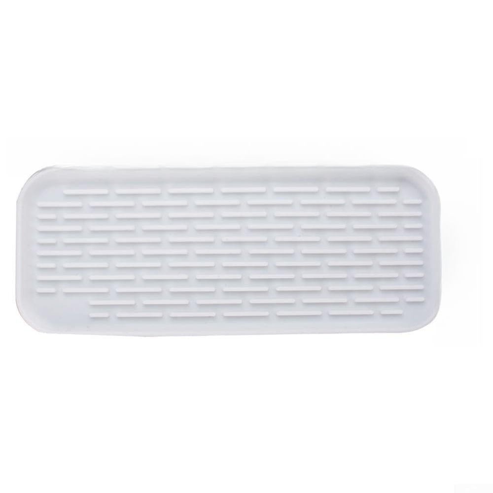 Floweringbeter Square Silicone Drip Tray, White