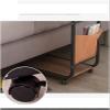 C-Shaped Rolling Laptop Table for Bed, Sofa Side Table with Storage Pocket view 2
