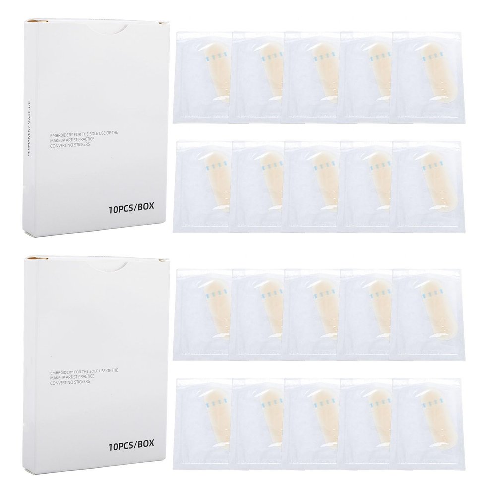 Vistreck 20-Piece Silicone Eyebrow Practice Stickers for Beginners