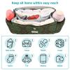 decor gift Large Vivid Paisley Bloom Boho Stroller Organizer Bag with Cup Holders and Zipper Pocket view 4