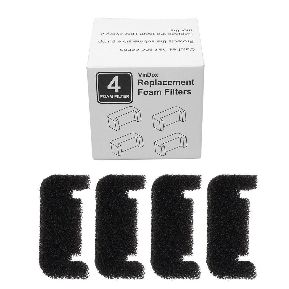 Jazuaiao 4-Pack Pet Water Fountain Pre-Filter Sponges