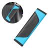 gxybr 1 Pair Car Seat Belt Covers for Infiniti JX 2011–2013, Soft Leather Shoulder Pads, Black-Blue view 2