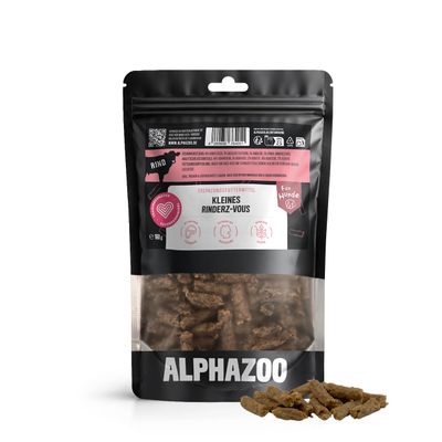 alphazoo Kleines Rinderz-Vous Soft Dog Treats, 90% Beef, 160 g