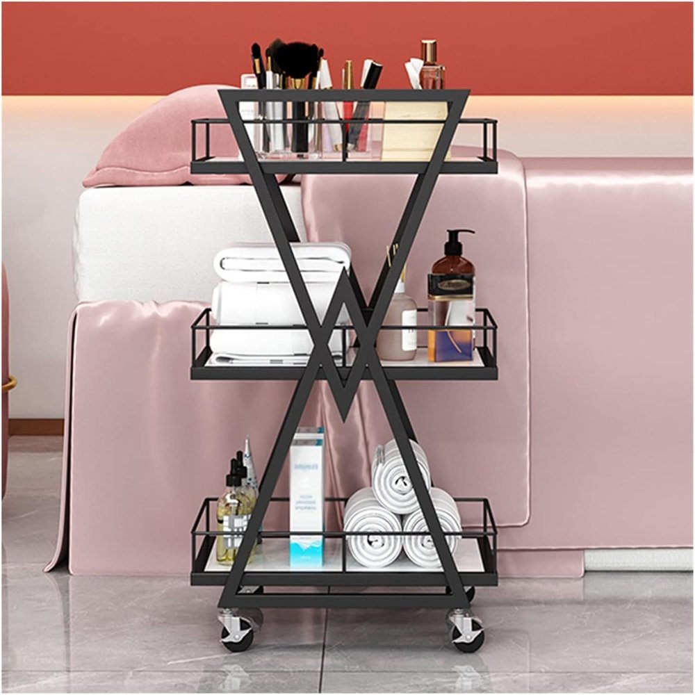 3-Tier Rolling Cart with Wheels for Spas and Salons (B)