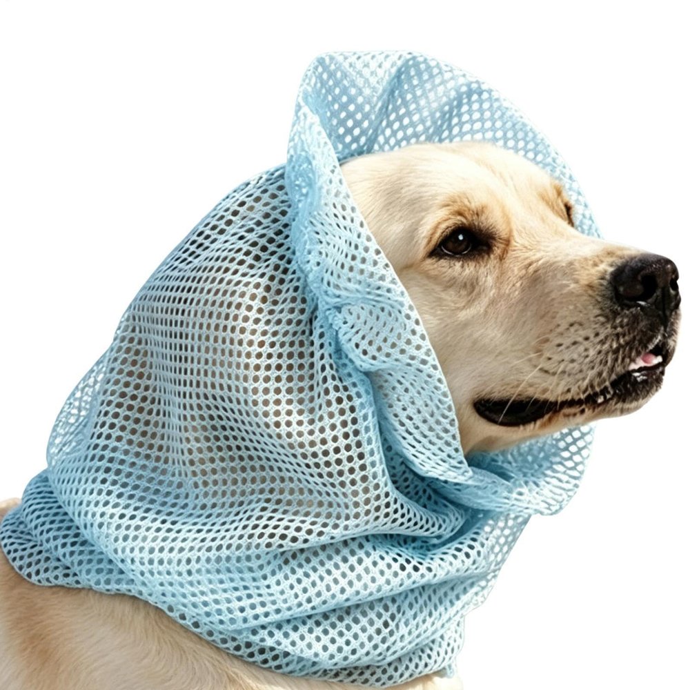 Dog Ear Protection Wrap with Mesh Head Cover