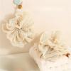 Shower Sponge Body Wash Mesh Loofah, Beige, 3-Pack view 2