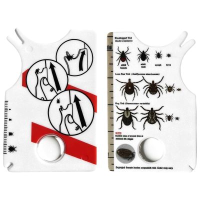 FQAKTB 2-Piece Tick Removal Card with Magnifier