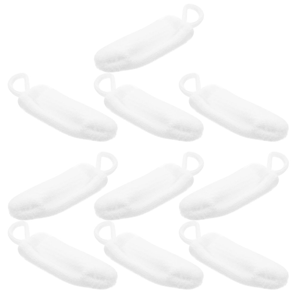 Mikikit 10-Pack Pet Finger Toothbrushes, Soft Nylon Knit Dental Brushes for Dogs and Cats