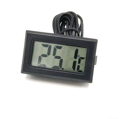 Digital Thermometer with Stainless Steel Probe, Black, 2 m
