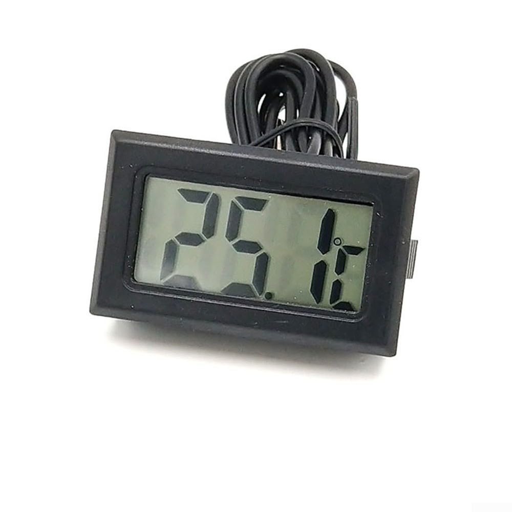 Digital Thermometer with Stainless Steel Probe, Black, 2 m
