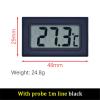 Digital Thermometer with Stainless Steel Probe, Black, 2 m view 4