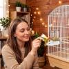 Generic Automatic Bird Feeder with Clear Drinking Container view 2
