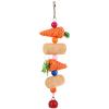 Outanaya Hanging Carrot-Shaped Bird Toy for Chewing and Shredding, Cork and Straw view 1
