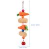 Outanaya Hanging Carrot-Shaped Bird Toy for Chewing and Shredding, Cork and Straw view 2
