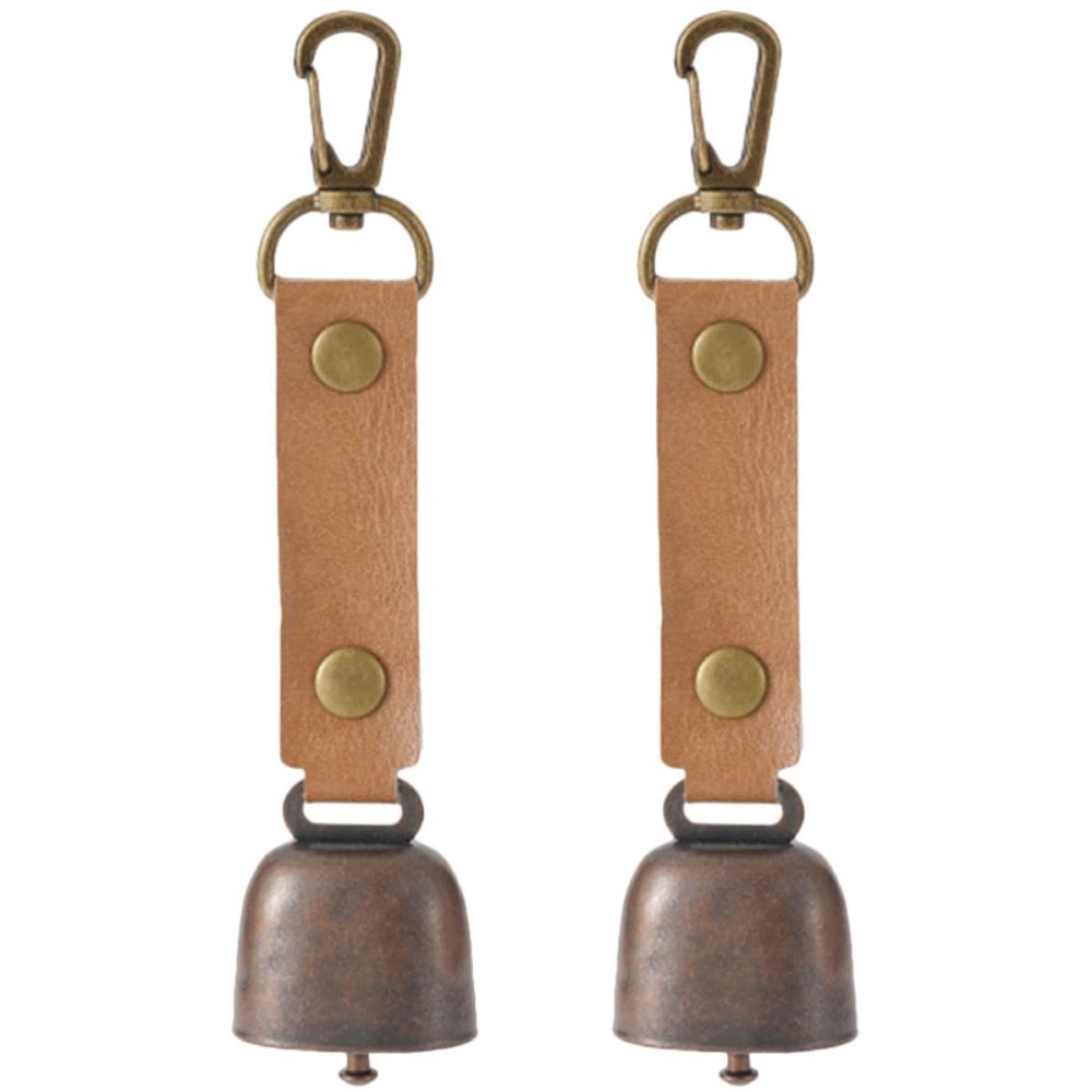 MERRYHAPY 2-Pack Iron Camping Bells, Gentle Sound, Vintage Style, for Dogs and Sheep