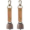 MERRYHAPY 2-Pack Iron Camping Bells, Gentle Sound, Vintage Style, for Dogs and Sheep view 1