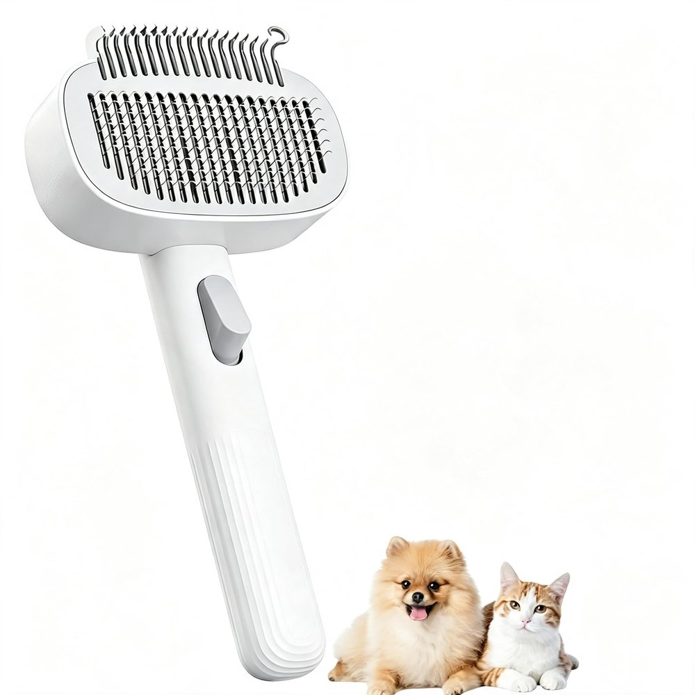 2-in-1 Self-Cleaning Undercoat Brush for Cats and Dogs