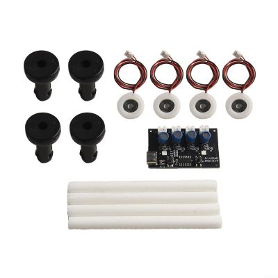 Four-Head Mist Humidifier Control Board, DC 5V 108kHz Atomizer Driver Board with LED for DIY Projects