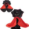AMONIDA Reversible Pet Costume Cape, Red and Black view 3