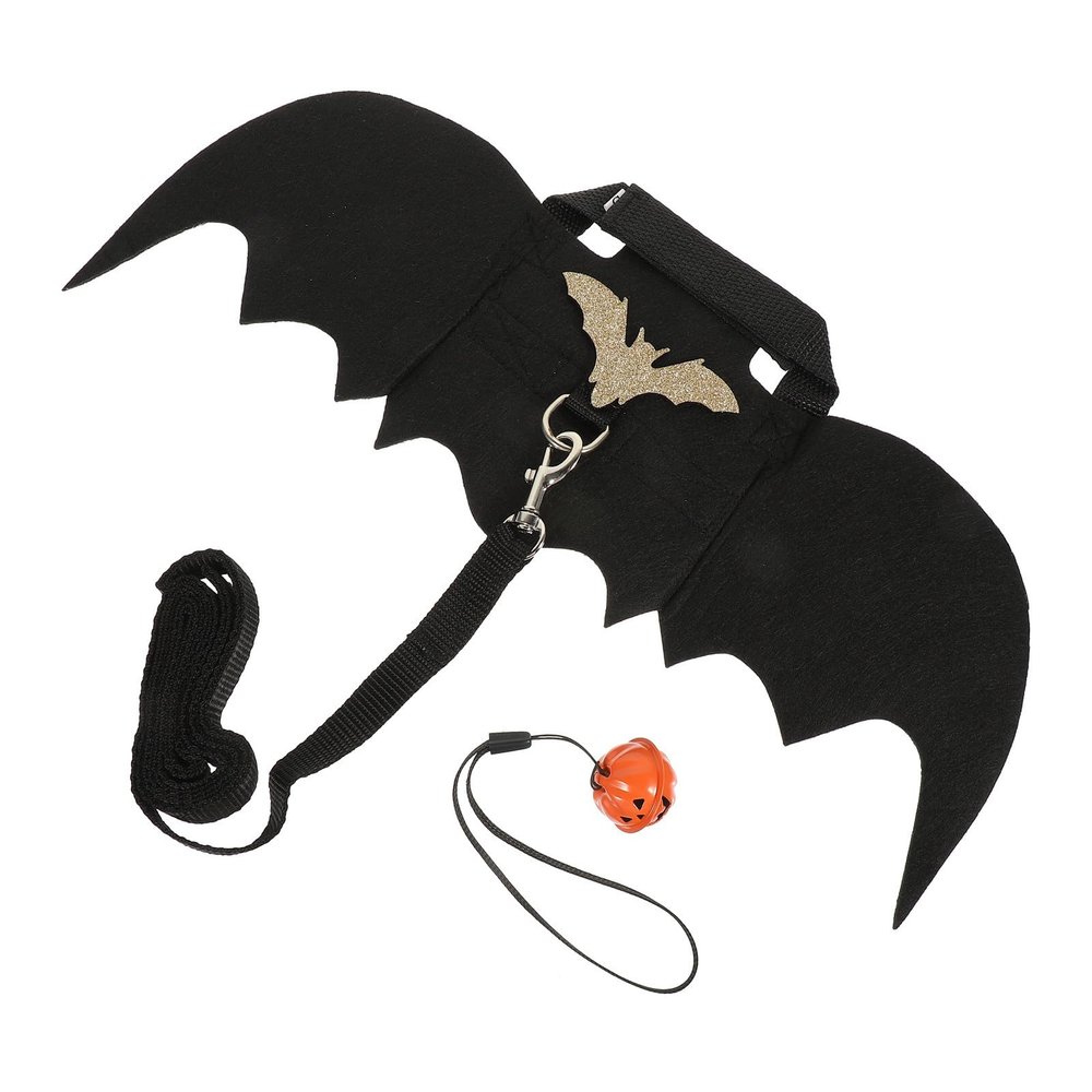 Zerodeko Black Multifunctional Rabbit Harness with Felt Wings