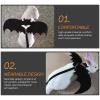 Zerodeko Black Multifunctional Rabbit Harness with Felt Wings view 3