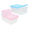 BUTIFULSIC Plastic Breeding Cages, 2-Pack Transparent Reptile Boxes with Ventilation Holes, 6.50 x 4.53 x 2.56 in view 1