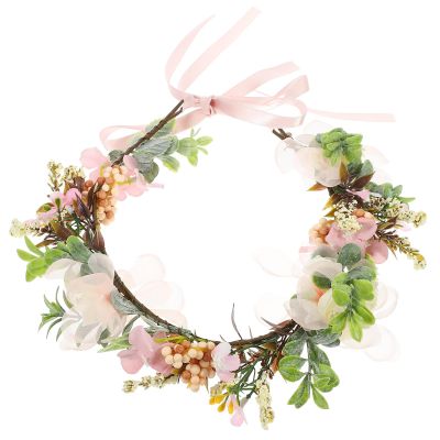 TOMETURE Elegant Lightweight Artificial Flower Dog Collar with Adjustable Ribbon for Weddings and Other Occasions