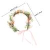 TOMETURE Elegant Lightweight Artificial Flower Dog Collar with Adjustable Ribbon for Weddings and Other Occasions view 2