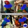 IDEANATEGRATE Blue Microfiber Leather Parrot Collar, Breathable view 4