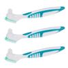 OSALADI ABS Turtle Shell Cleaning Brush Set, 3 Pieces, Dense Bristles, Light Green view 1