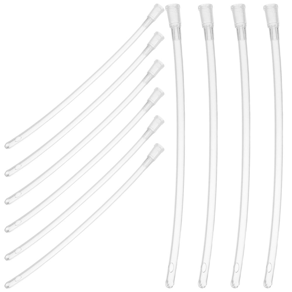 NUOBESTY 10-Piece Transparent Bird Feeding Tubes with Soft Tube Design and Easy Replacement for Parrots
