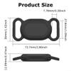 Silicone Collar Holder for Xiaomi/Smart Tag, Waterproof Anti-Loss Cover for Dogs and Cats (Black) view 2