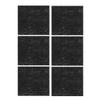 Housoutil 6-Piece Activated Carbon Replacement Filters for Cat Litter Boxes, Reusable Black Activated Carbon Material view 1