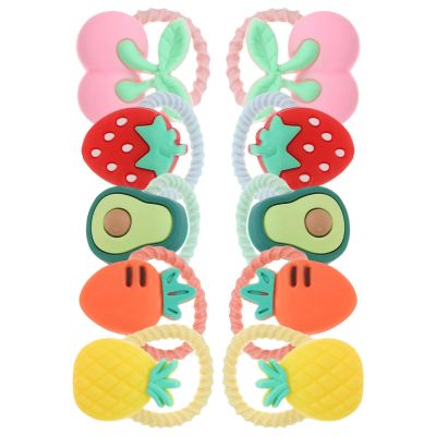 YOSADIER 10 Elastic Dog Hair Ties, Fabric and Plastic