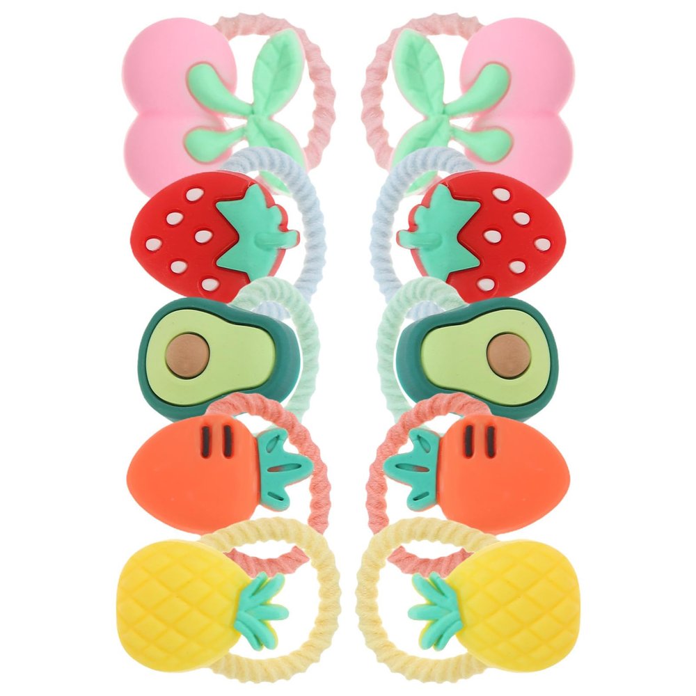 YOSADIER 10 Elastic Dog Hair Ties, Fabric and Plastic