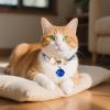 Kimono Pet Collar with Cedar Beads for Dogs and Cats, Adjustable, Comfortable, Chew-Resistant, Blue, 40 cm view 4