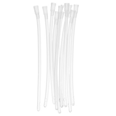 UKCOCO 10-Pack Transparent ABS Parrot Feeding Tubes with Soft Tubing and Easy Tube Replacement