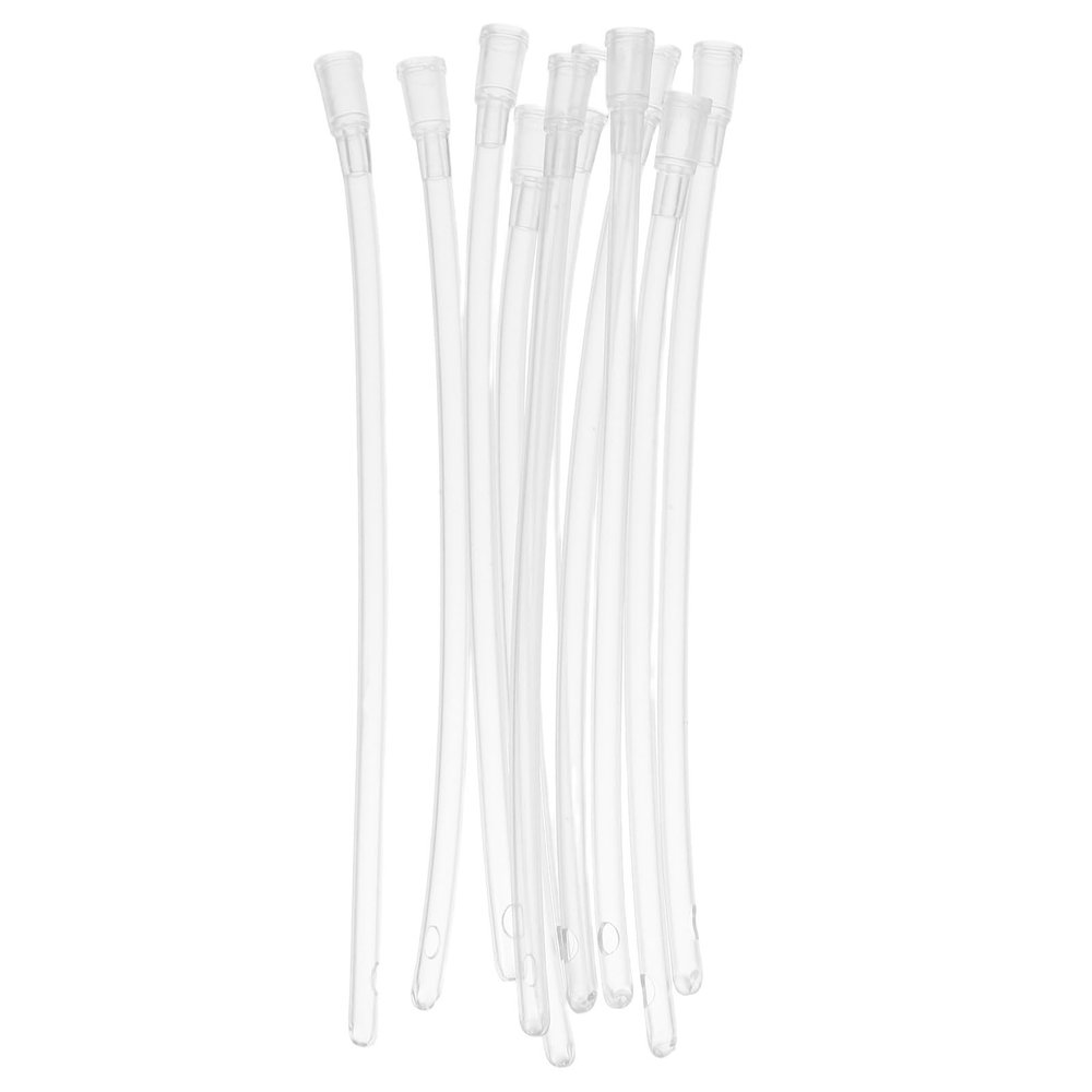 UKCOCO 10-Pack Transparent ABS Parrot Feeding Tubes with Soft Tubing and Easy Tube Replacement